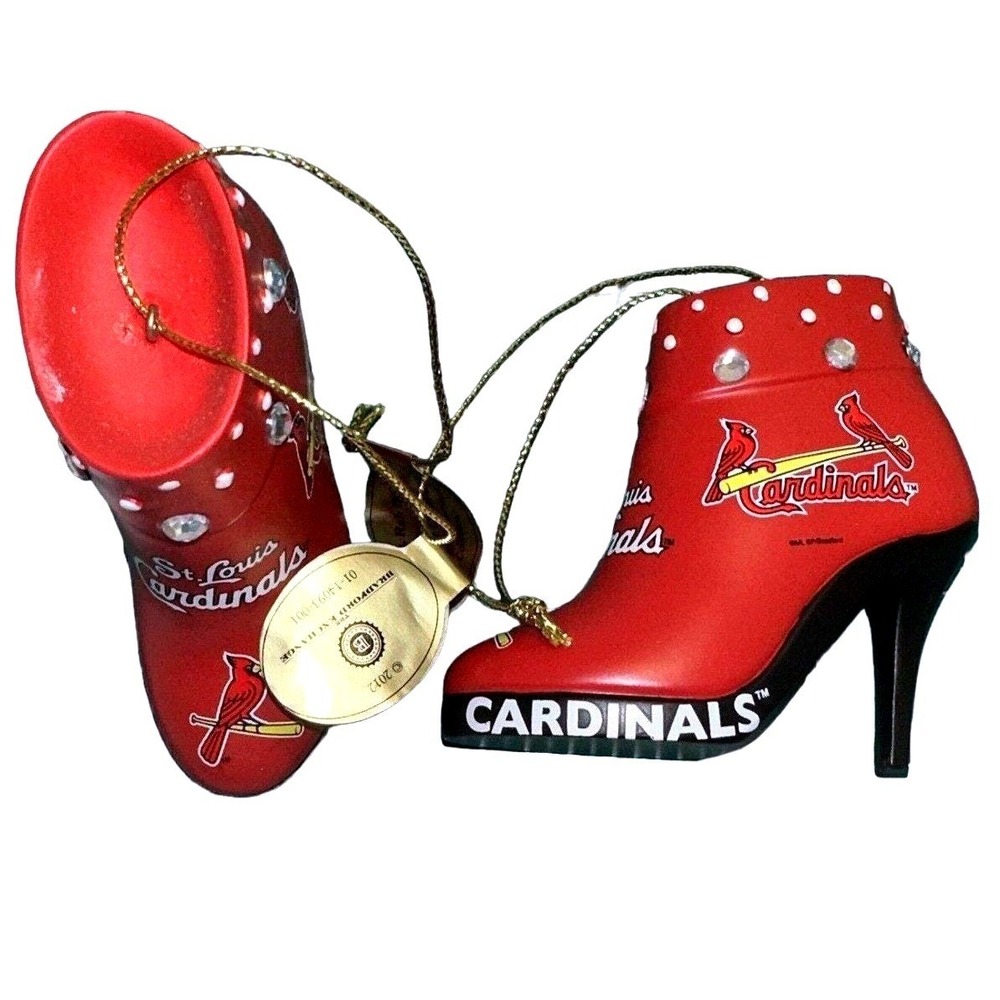 Bradford Exchange St. Louis Cardinals‎ Boot Ornament Rhinestone Decor - Picture 8 of 8
